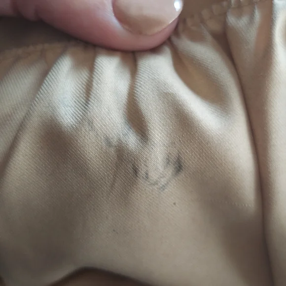 The Sak Tan Crocheted Stitch Purse Handbag Two Shoulder Straps Tan Lining - Picture 6 of 9